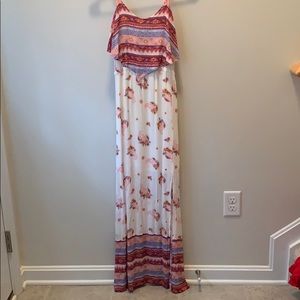 spaghetti-strap maxi dress